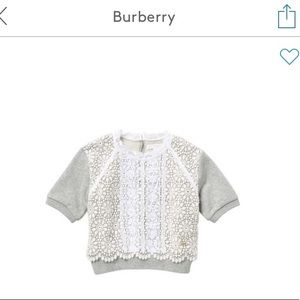 Burberry Lace Overlay Top